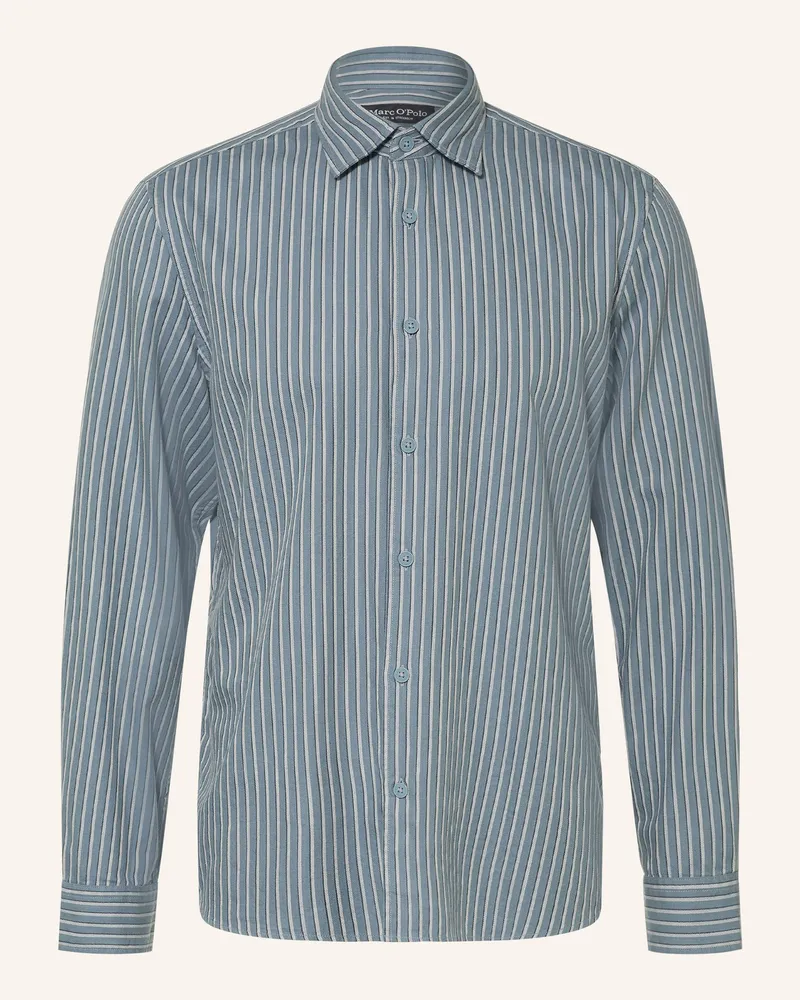 Marc O'Polo Hemd Regular Fit blau Blaugrau