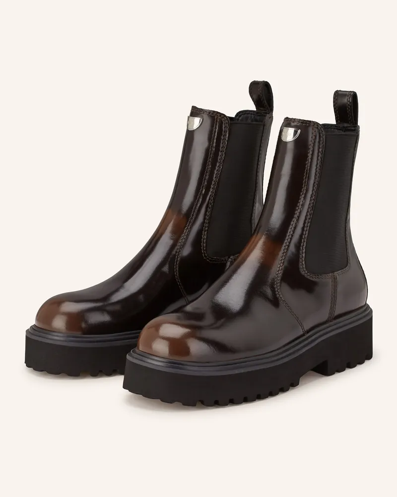 Maje Chelsea-Boots Dunkelbraun