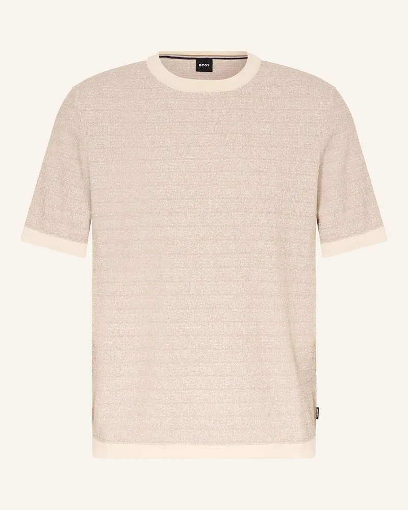 HUGO BOSS Strickshirt JIORDANO Taupe