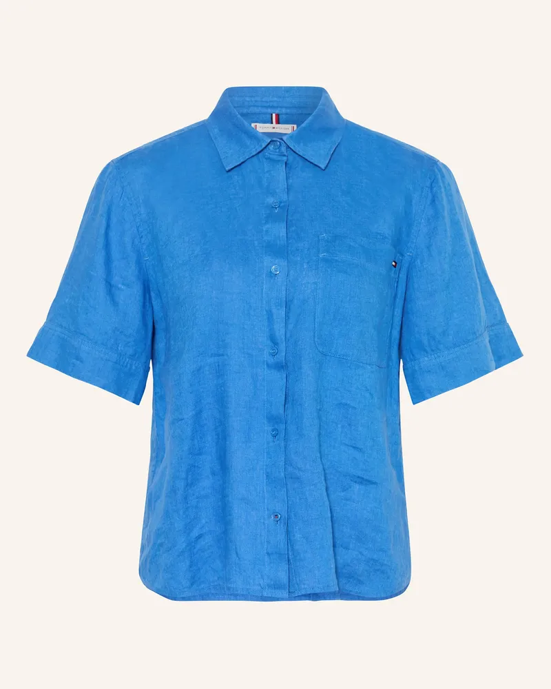 Tommy Hilfiger Hemdbluse Aus Leinen blau Blau