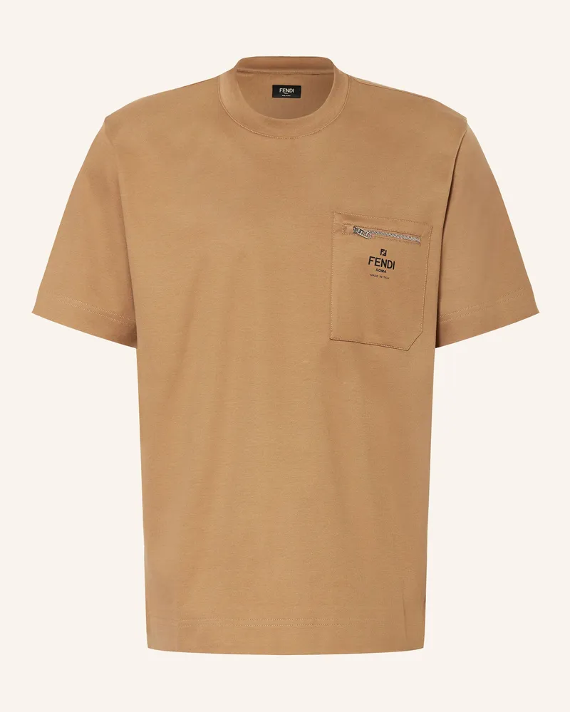 Fendi T-Shirt braun Braun