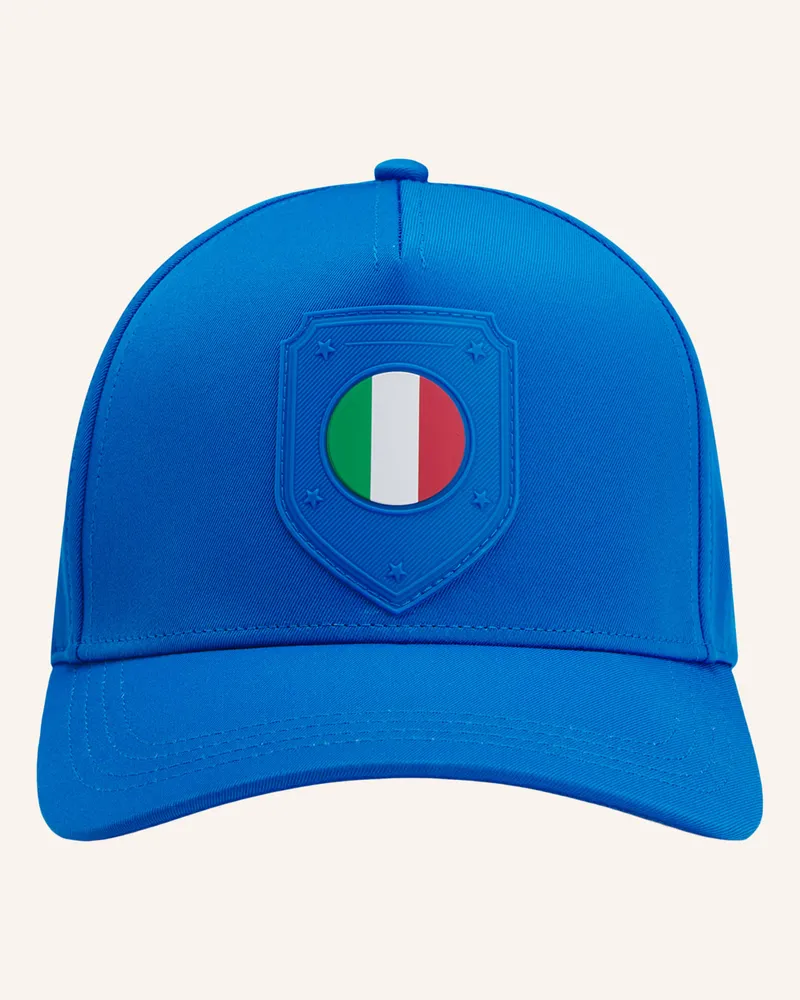 HUGO BOSS Gewebte Cap Poulin-Bc D'lux-Flag blau Blau