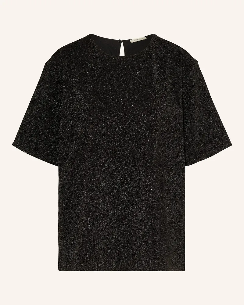 lilienfels Blusenshirt mit Glitzergarn Schwarz
