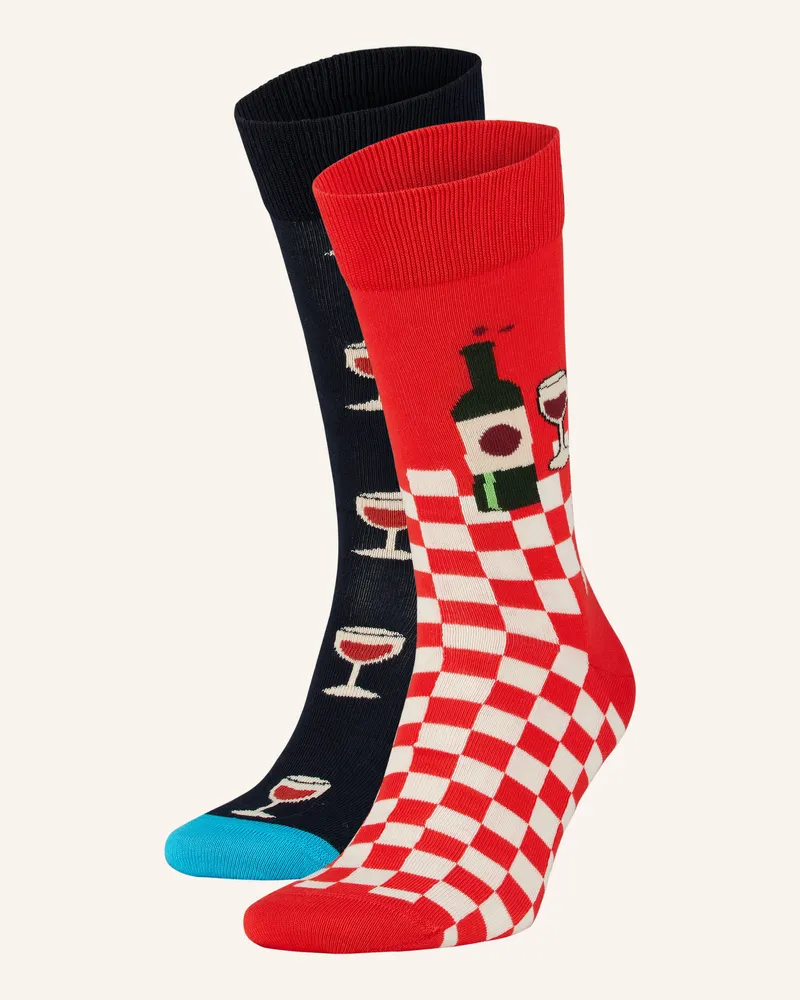 Happy Socks 2er-Pack Strümpfe Wine Mit Geschenkbox rot 6300