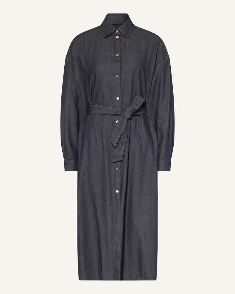 Armani Exchange Hemdblusenkleid blau Dunkelblau