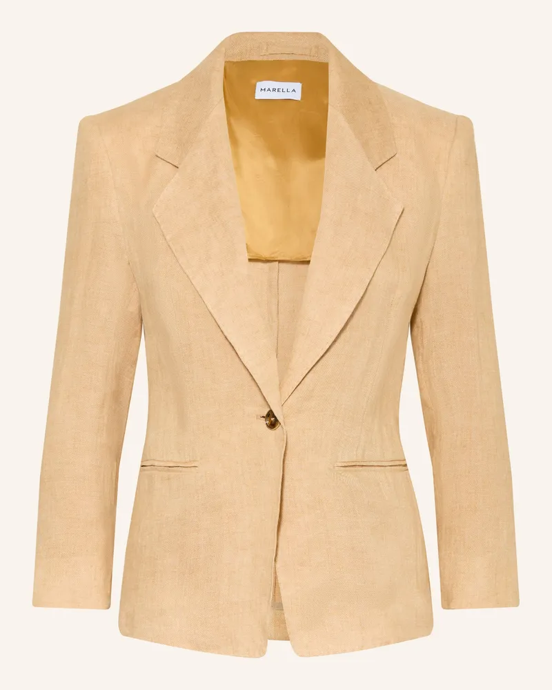 MARELLA Leinenblazer braun Hellbraun