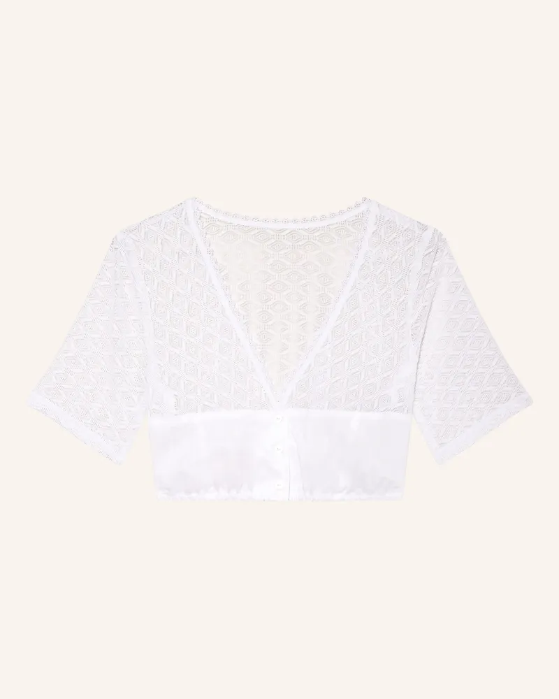 Johann & Johanna Dirndlbluse weiss Weiss