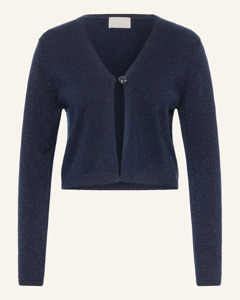 hemisphere Strickjacke Aus Cashmere Mit Glitzergarn blau Dunkelblau
