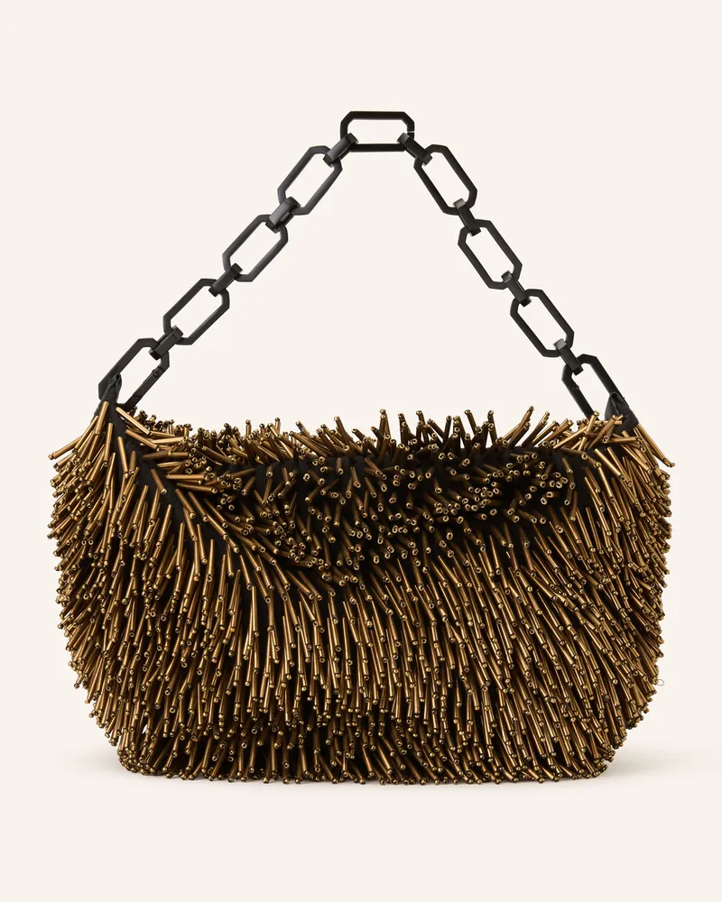AllSaints Clutch MADEA mit Schmucksteinen Gold