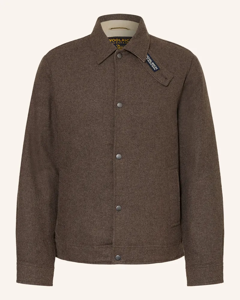 Woolrich Overjacket beige Dunkelgrau