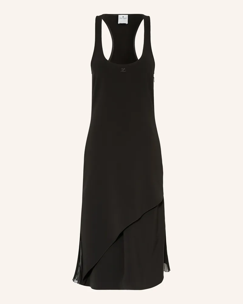 Courrèges Kleid INFINITY mit Plissees Schwarz