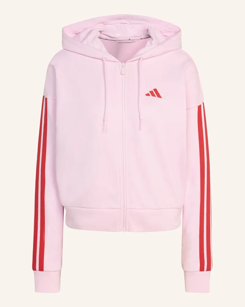 adidas Essentials 3-Streifen French Terry Kapuzenjacke pink Rosa