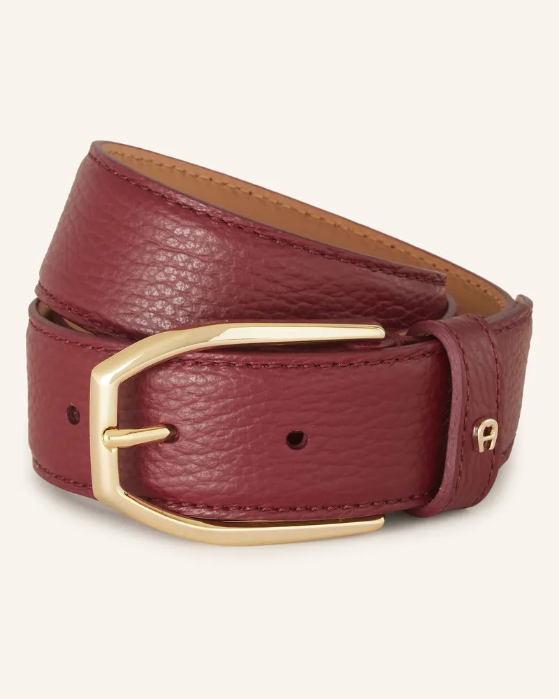 Aigner Ledergürtel CASUAL Dunkelrot