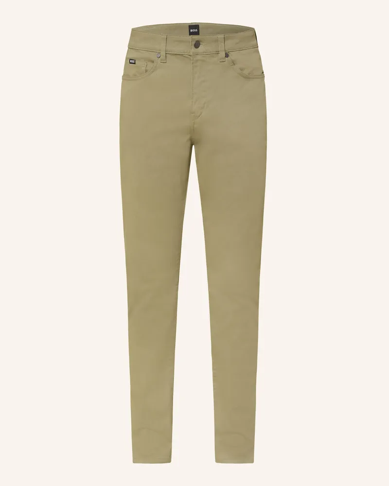 HUGO BOSS Hose DELAWARE Slim Fit Oliv