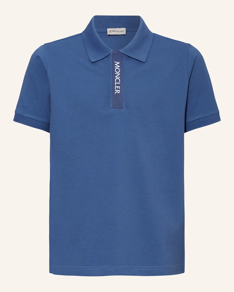 Moncler Piqué-Poloshirt Blau