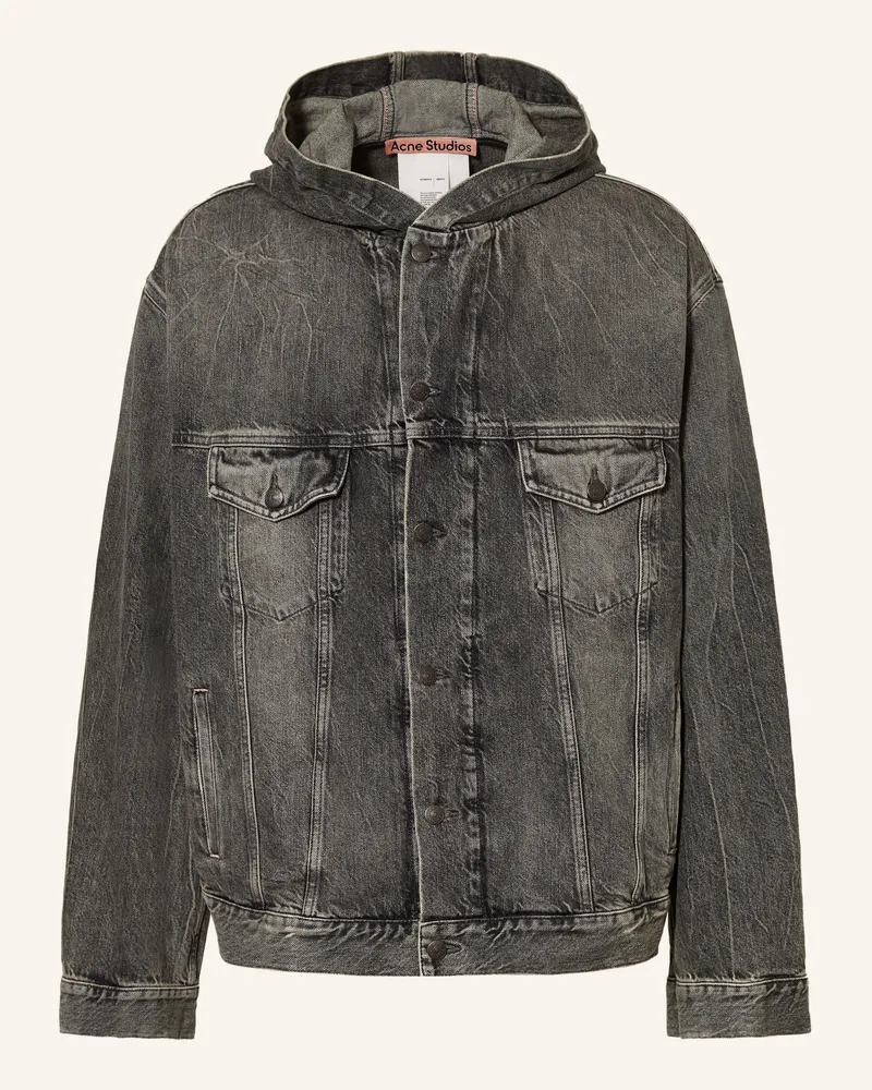 Acne Studios Oversized-Jeansjacke schwarz Grau