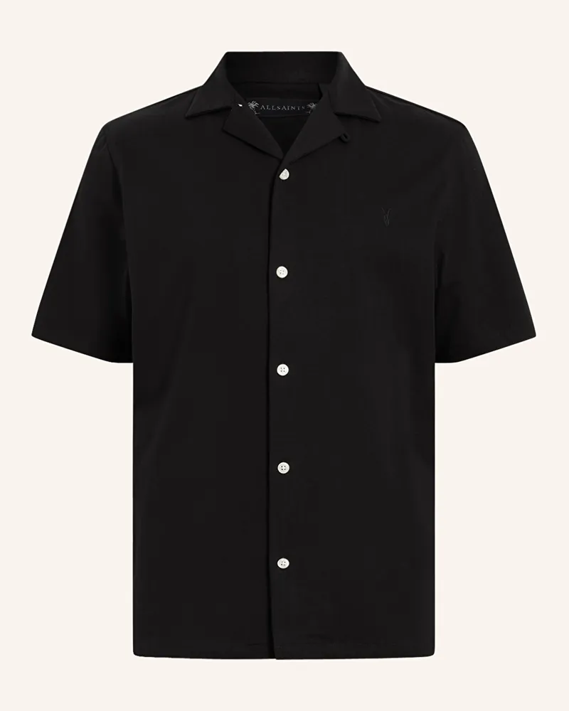 AllSaints Resorthemd Hudson Relaxed Fit schwarz Schwarz