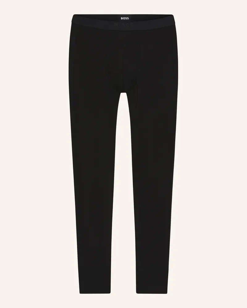 HUGO BOSS Lange Unterhose Long John Thermal+ schwarz Schwarz