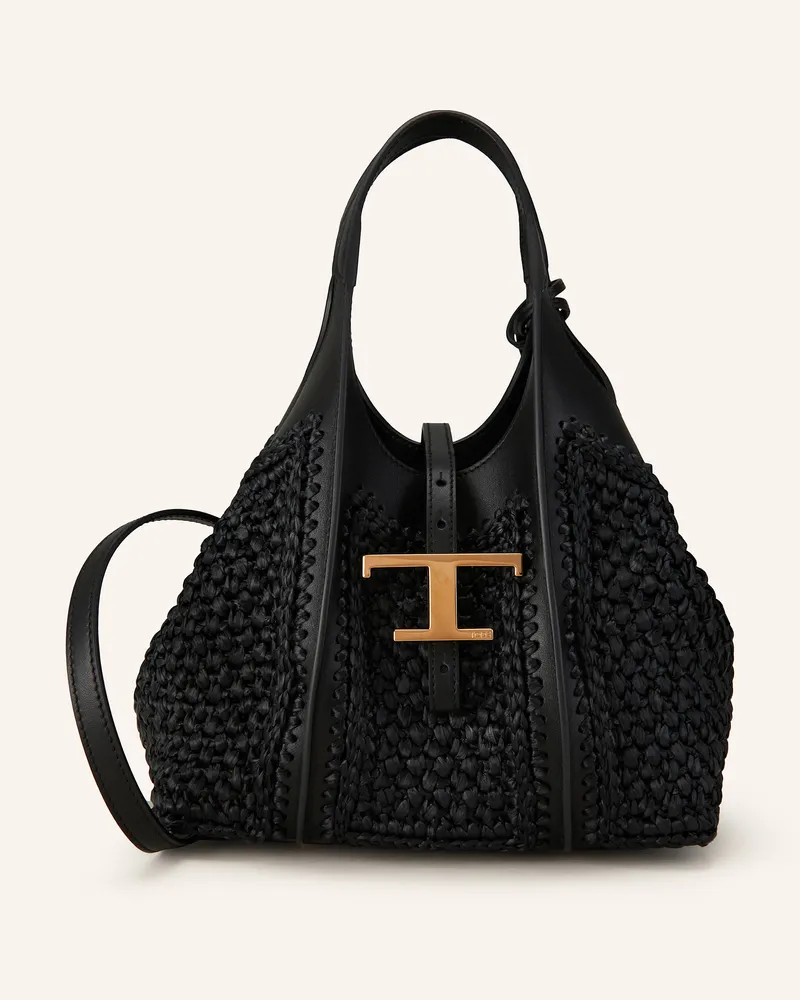 TOD'S Shopper CROCHET MINI Schwarz