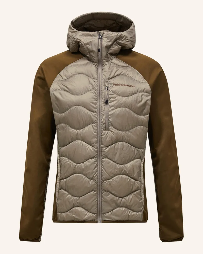 Peak Performance Hybrid-Daunenjacke Helium Hooded braun Hellbraun