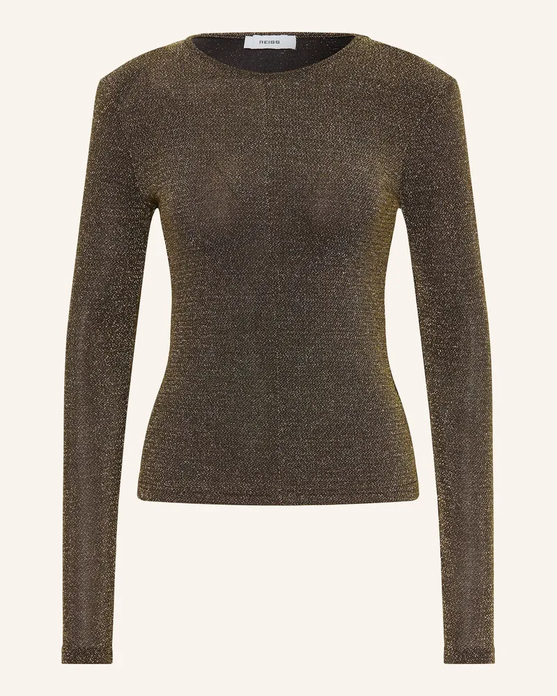 Reiss Longsleeve SARAPHINA mit Glitzergarn Gold