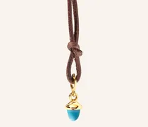 Anhänger PENDANT MINIMIKADO TURQUOISE 18K Gelbgold