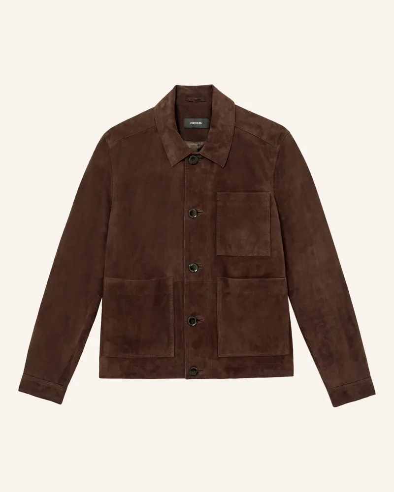 Reiss Lederjacke Wilstead braun Dunkelbraun