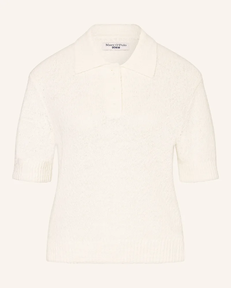 Marc O'Polo Strick-Poloshirt Ecru