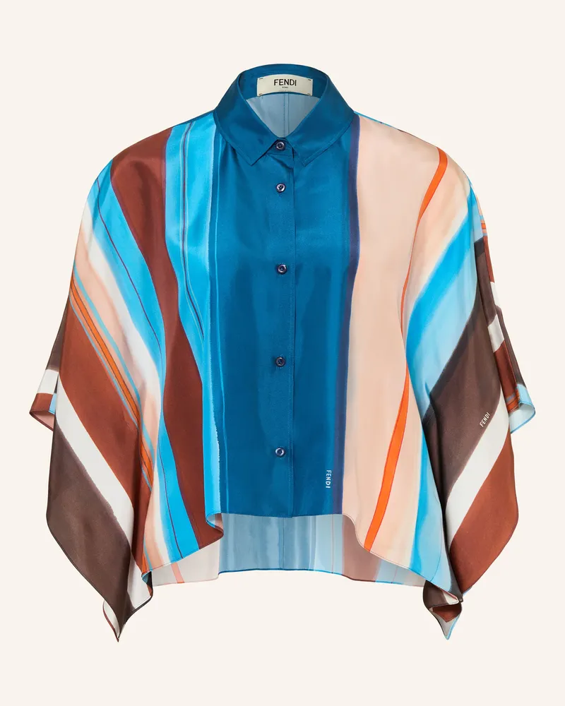Fendi Hemdbluse Aus Seide rosa Petrol