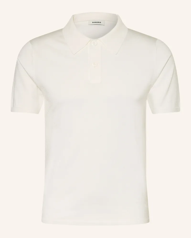 Sandro Strick-Poloshirt weiss Weiss