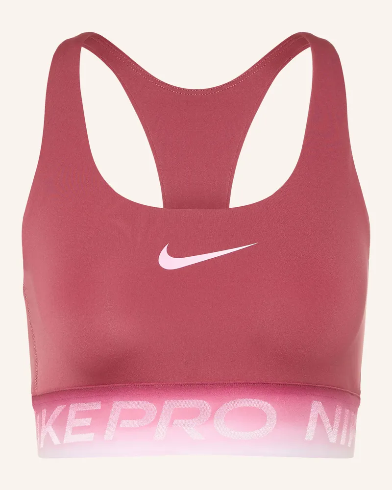 Nike Sport-Bh  Ls Dri-Fit Bra Mit Cut-Out rot Hellrot