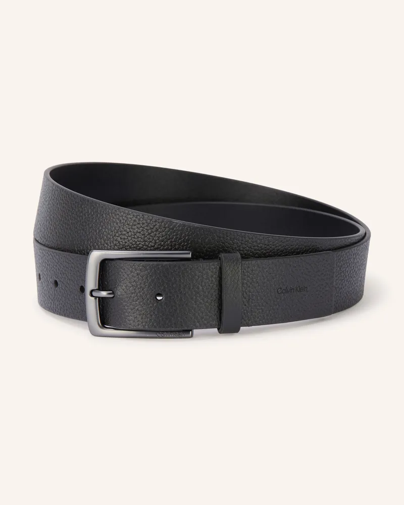Calvin Klein Ledergürtel schwarz Schwarz