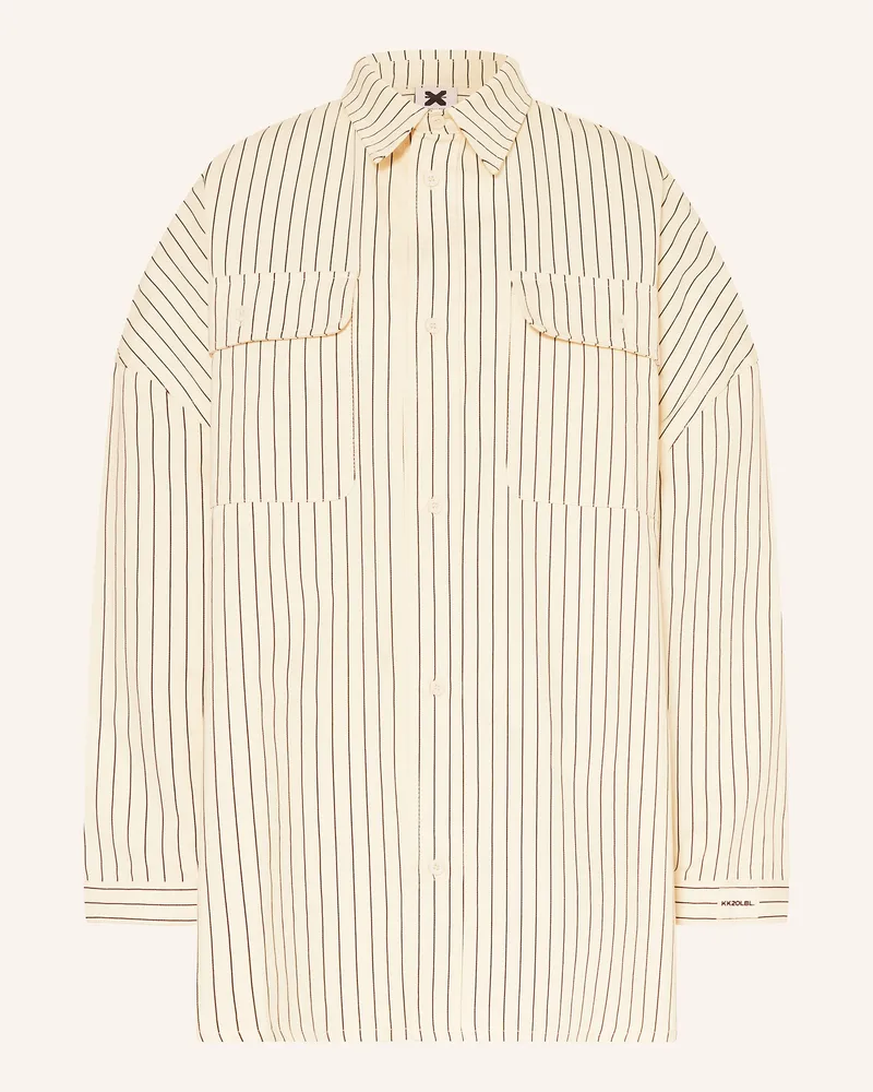 Karo Kauer Overshirt weiss Ecru