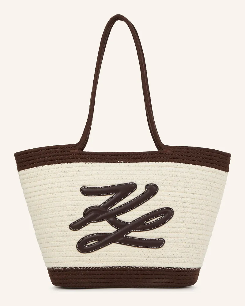 Karl Lagerfeld Strandtasche braun Dunkelbraun