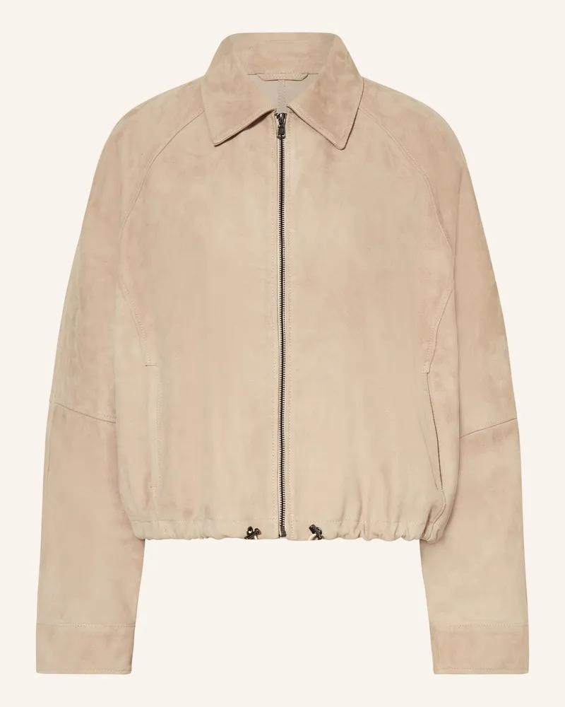 (THE MERCER) N.Y. Lederjacke Beige