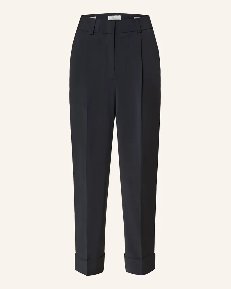 Peserico 7/8-Hose mit Schmucksteinen Dunkelblau