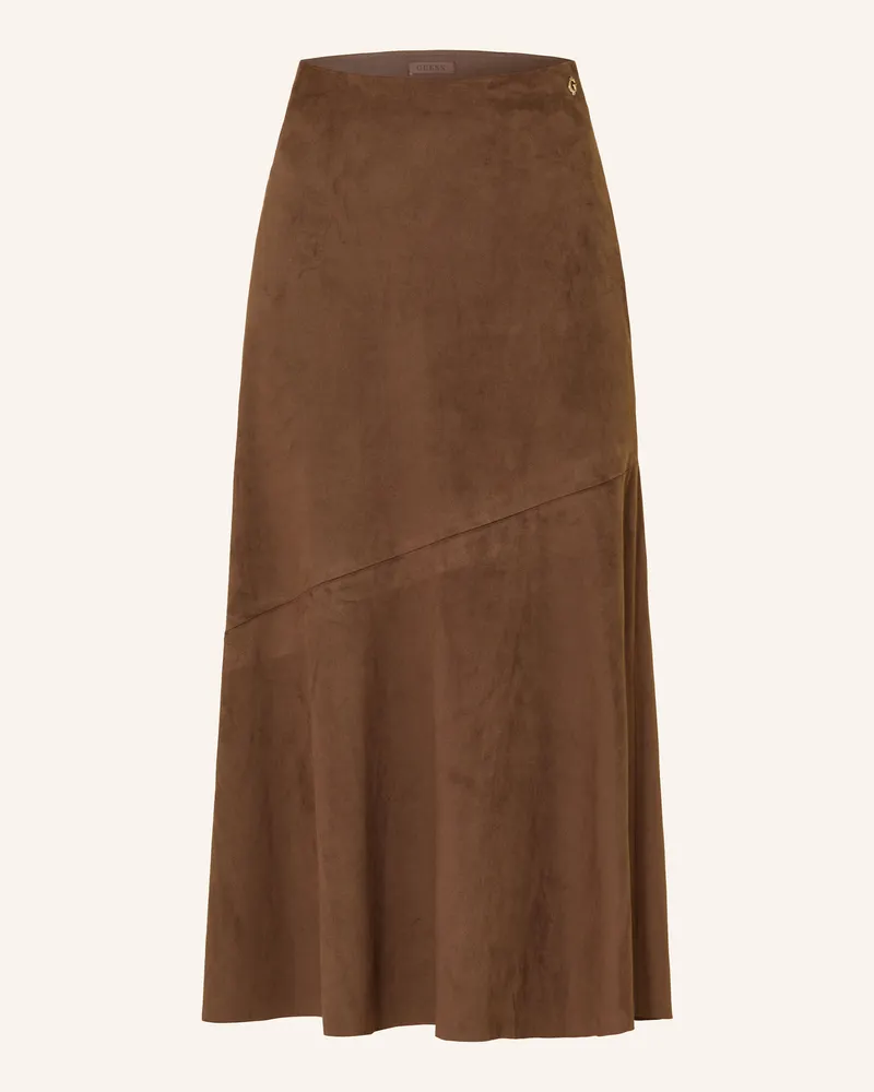 Guess Rock NUNZIA in Lederoptik Dunkelbraun