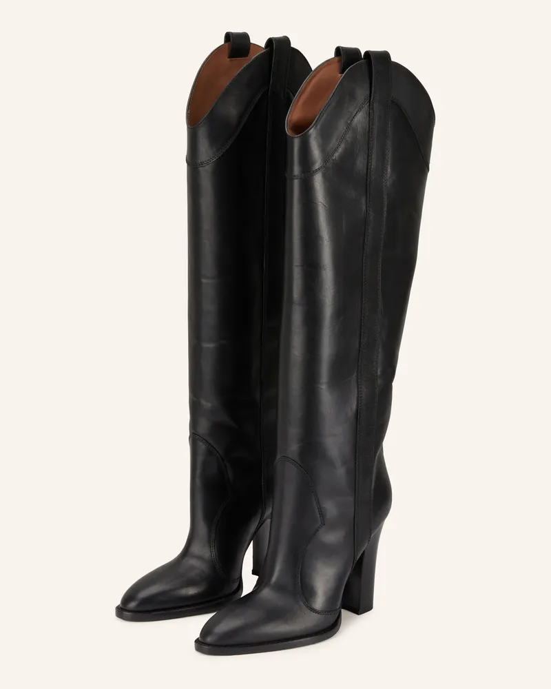 Paris Texas Cowboy Boots Lavinia schwarz Schwarz