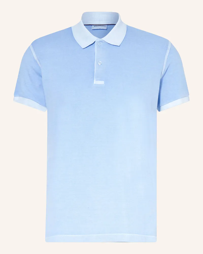 Strokesman's Strokesman Piqué-Poloshirt blau Hellblau