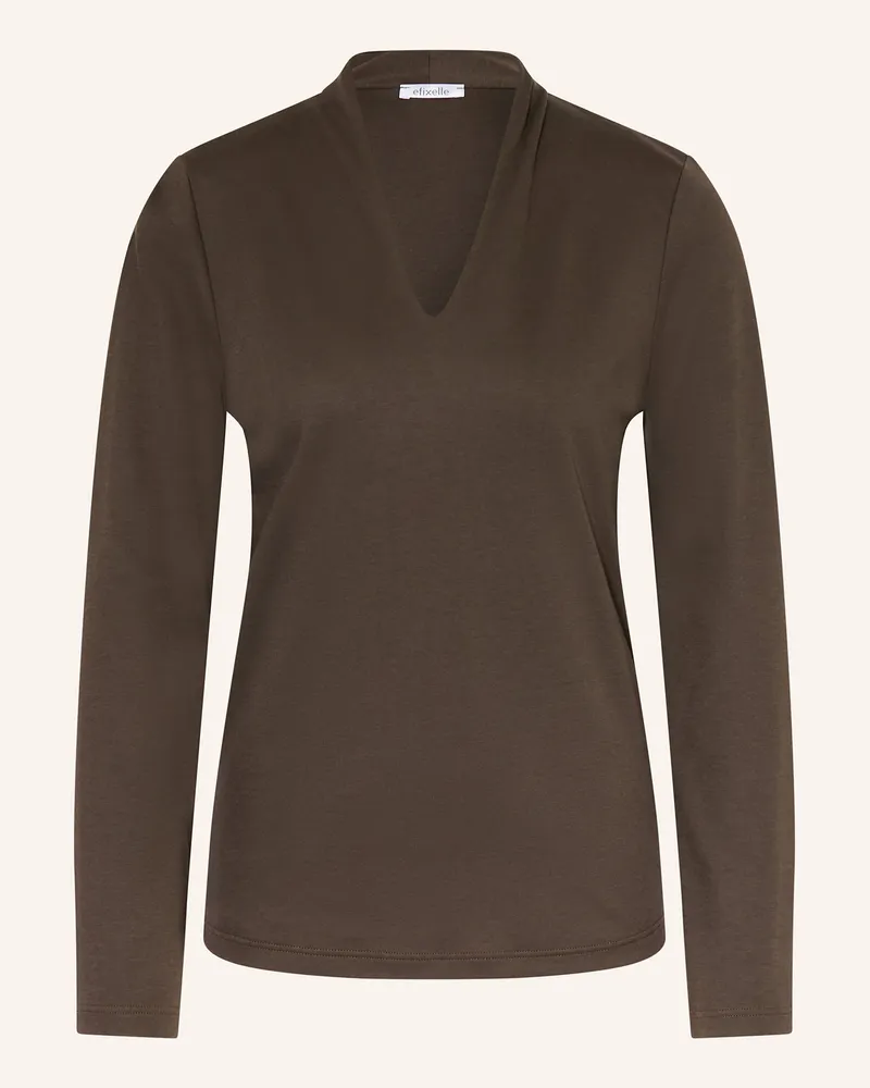 Efixelle Longsleeve Dunkelbraun