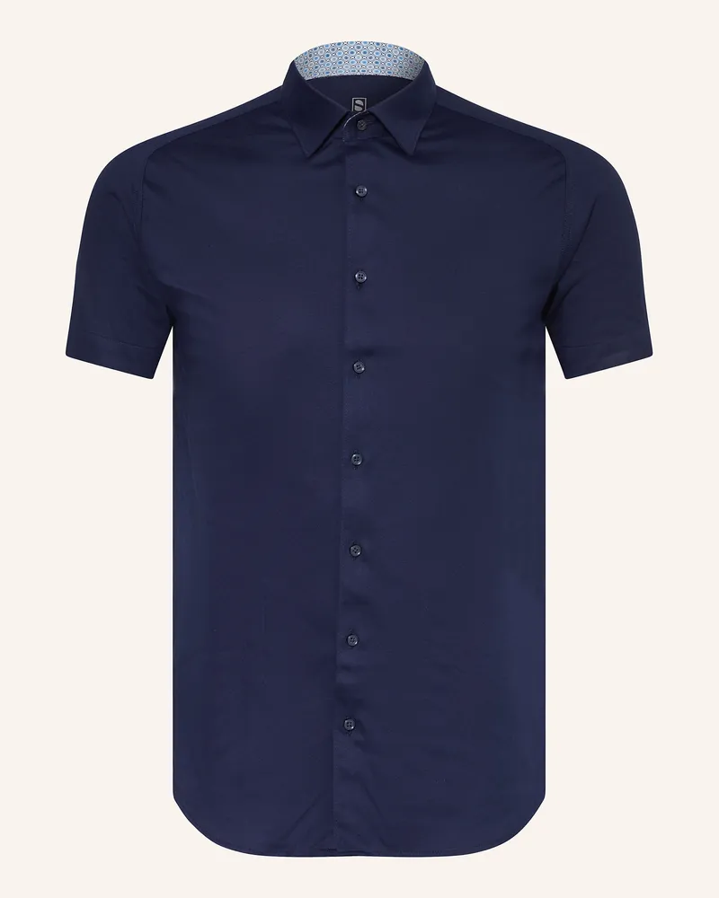 DESOTO Kurzarm-Hemd Extra Slim Fit Dunkelblau