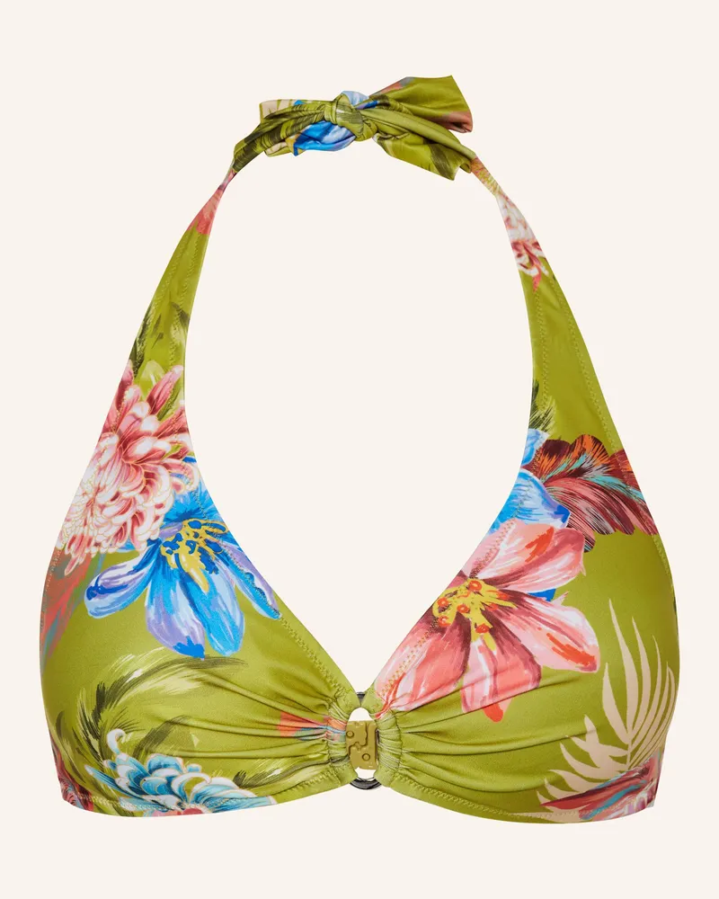 Lidea Neckholder-Bikini-Top Botanic Burst gruen Hellgrün
