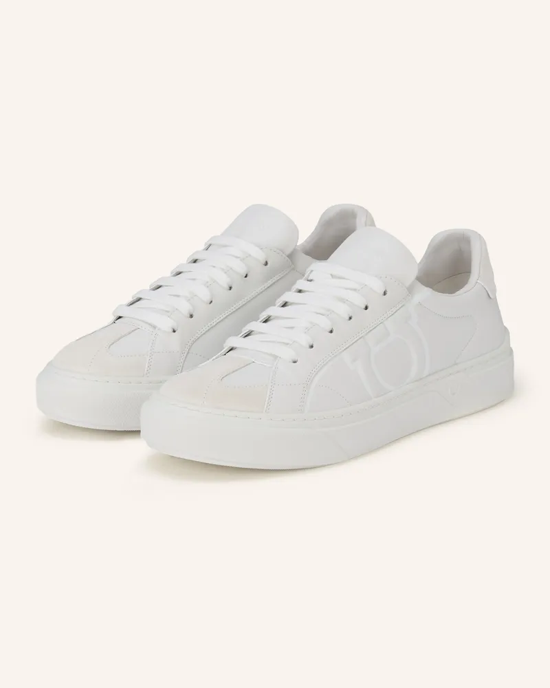 Ferragamo Sneaker Gancini weiss Weiss