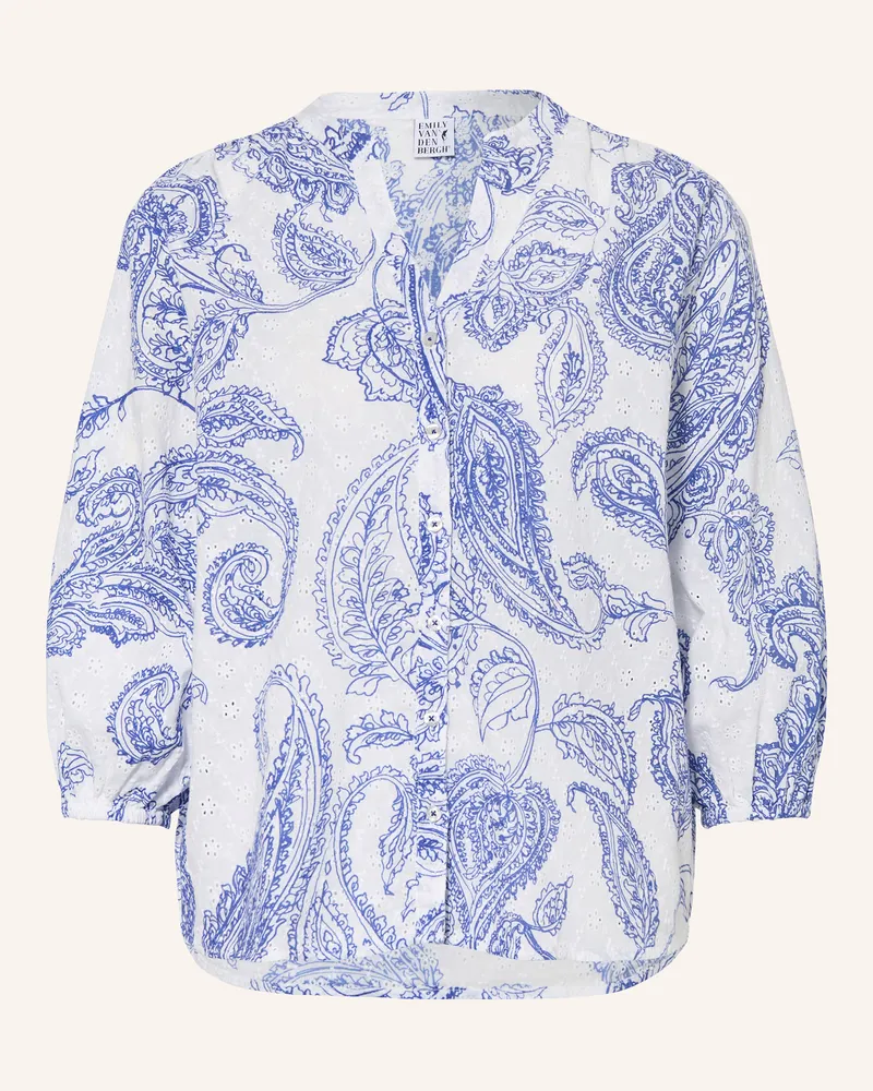 Emily van den Bergh Bluse aus Lochspitze mit 3/4-Arm Weiss