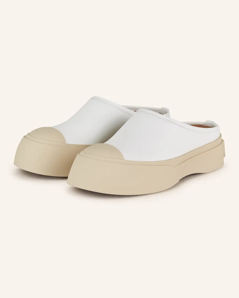 Marni Plateau-Pantoletten Weiss