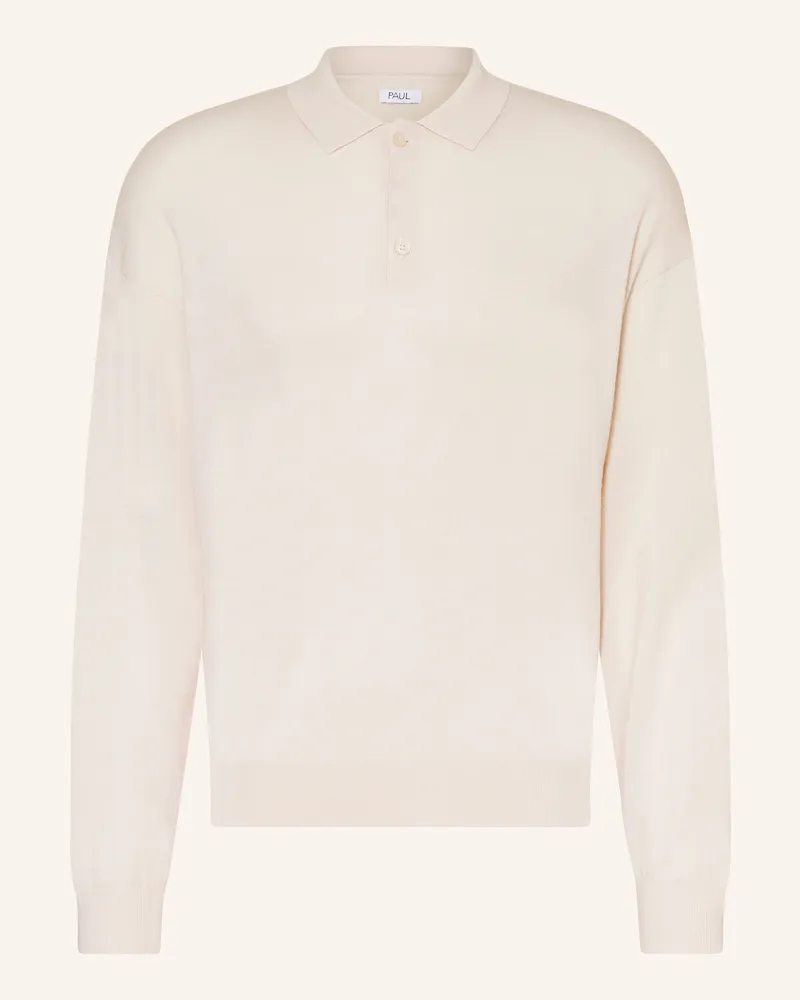 paul Strick-Poloshirt Aus Merinowolle weiss Ecru