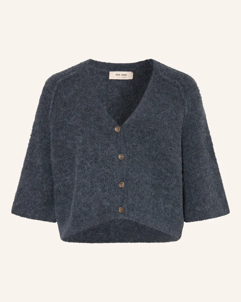 Mos Mosh Strickjacke Mmthora Lizet Mit Alpaka blau Dunkelgrau