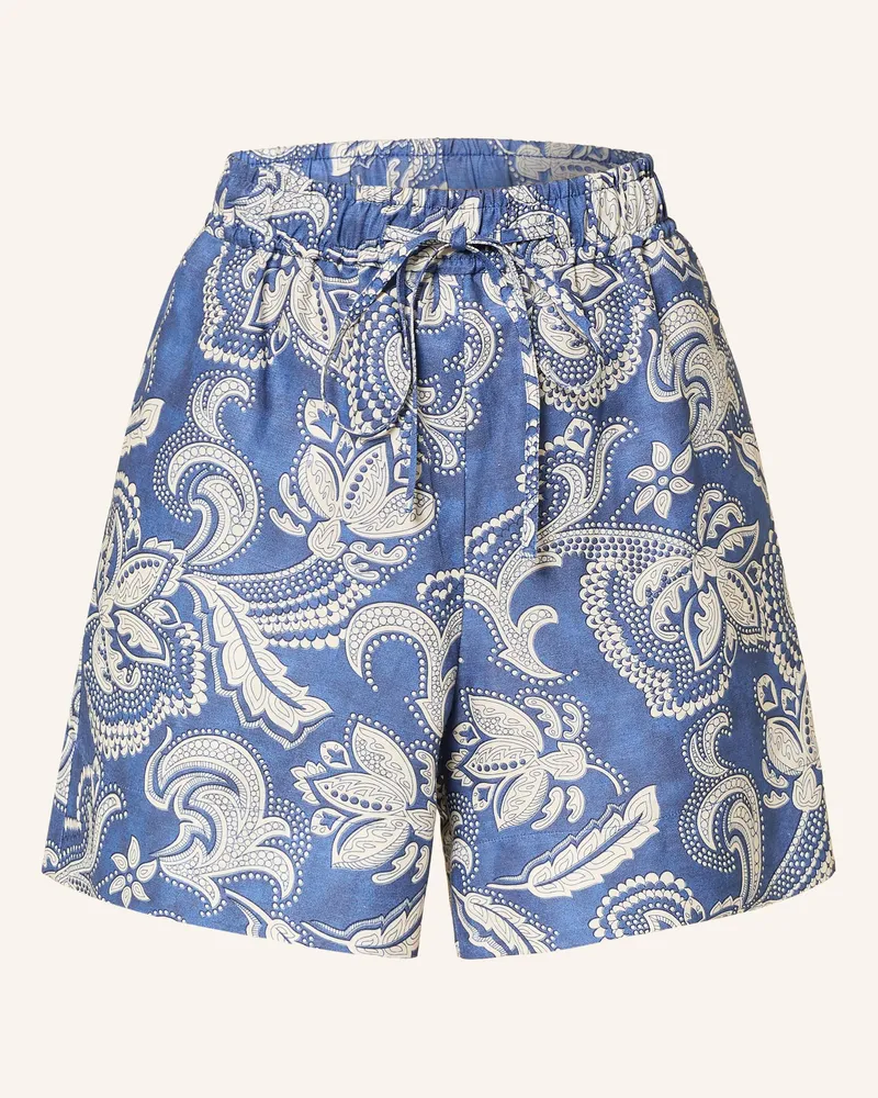 Sandro Shorts Mit Leinen blau Hellblau