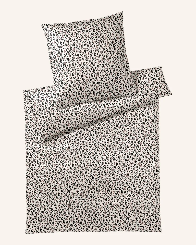 elegante Bettwäsche Leolook schwarz Creme