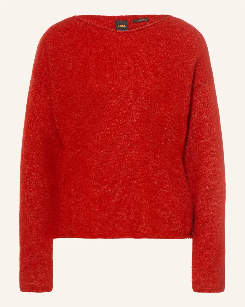 HUGO BOSS Pullover Folletino Mit Alpaka rot Rot